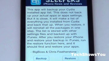 How To Backup All Cydia Apps/Packages On Your iPhone, iPod Touch - AptBackup