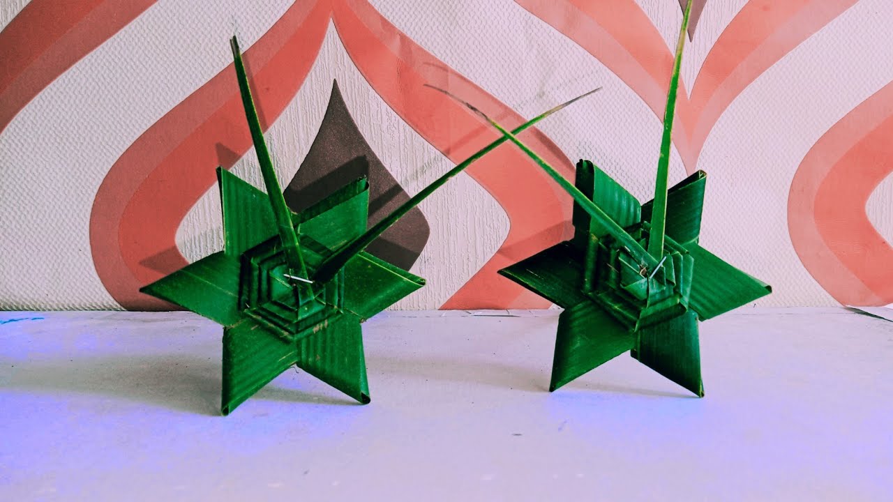Star Flower Making From Coconut Leaves palm Leaves Craft Ideas YouTube star-flower-making-from-coconut-leaves-palm-leaves-craft-ideas-youtube