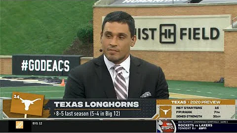 ESPN College GameDay | David Pollack predicts Week 1: Texas Longhorns will defeat UTEP tonight