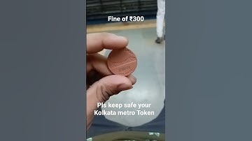 ₹300 of fine in Kolkata metro | #kolkata #metro #token #trip
