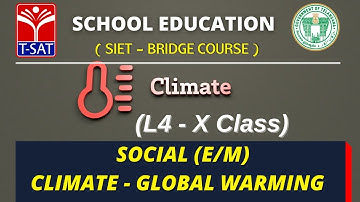 SIET Bridge Course || L4 ( X ) || SOCIAL : Climate - Global Warming  (E/M) || 14.07.2021