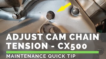 How To Adjust Cam Chain Tension - Honda CX500 Motorcycle