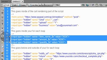 19  PayPal HTML Shopping Cart Variables