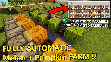 Minecraft Best MELON & PUMPKIN FARM - 1.20+  Farm Tutorial (JAVA + BEDROCK)