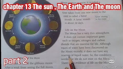 Class 5th science chapter 13 The sun , The Earth and the moon part2