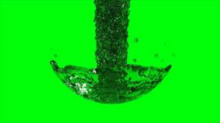 realistic water in green screen free stock footage