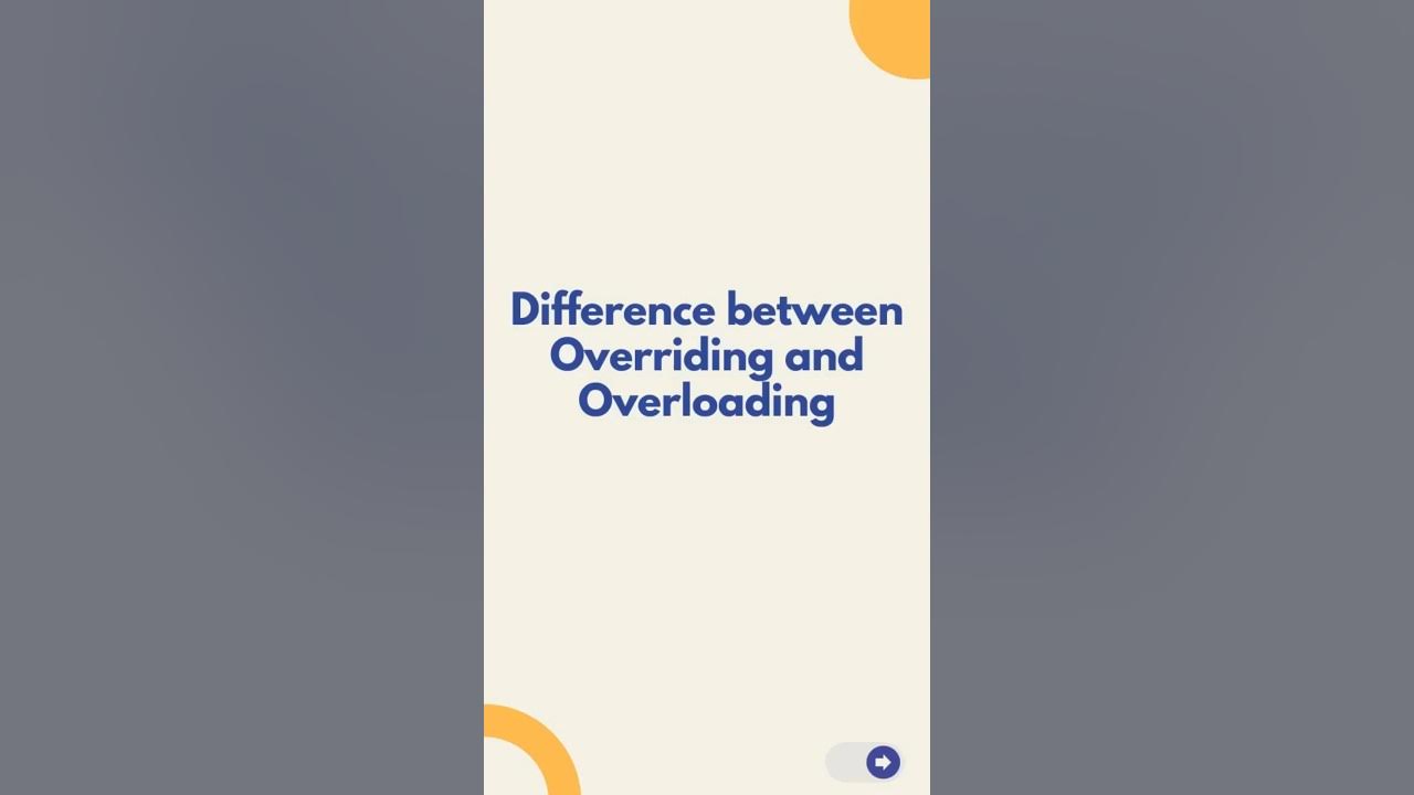 Difference between Overriding and overloading #programming #dotnet # ...