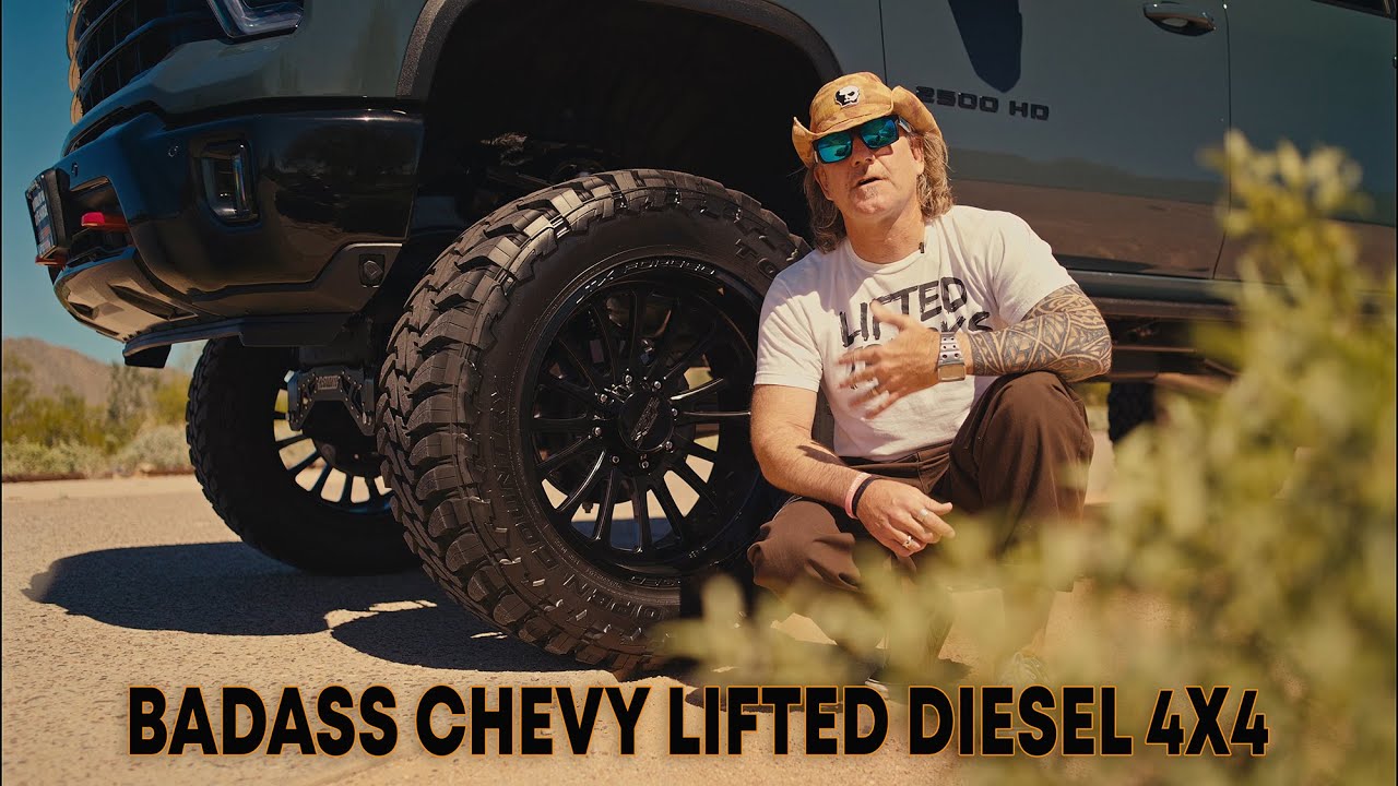 2025 Chevy 2500 HD Crew Cab Diesel LTZ 4X4 с подъемным грузовиком