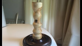 Woodturning - Making a Candle Holder from a Log Hello I