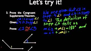 Congruent Supplements Theorem