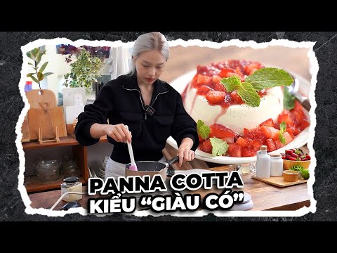Cooking Day 5: Strawberry Panna Cotta overflowing with strawberries | Cooking with LND