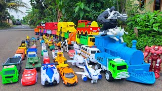 Mantap !! Mobil Truk Tronton Panjang Bongkar Mobil Mobilan Oleng Kereta Api Excavator Dumptruk Pasir