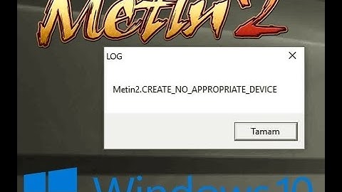 Metin2 CREATE_NO_APPROPRIATE_DEVICE Hatası ve Çözümü