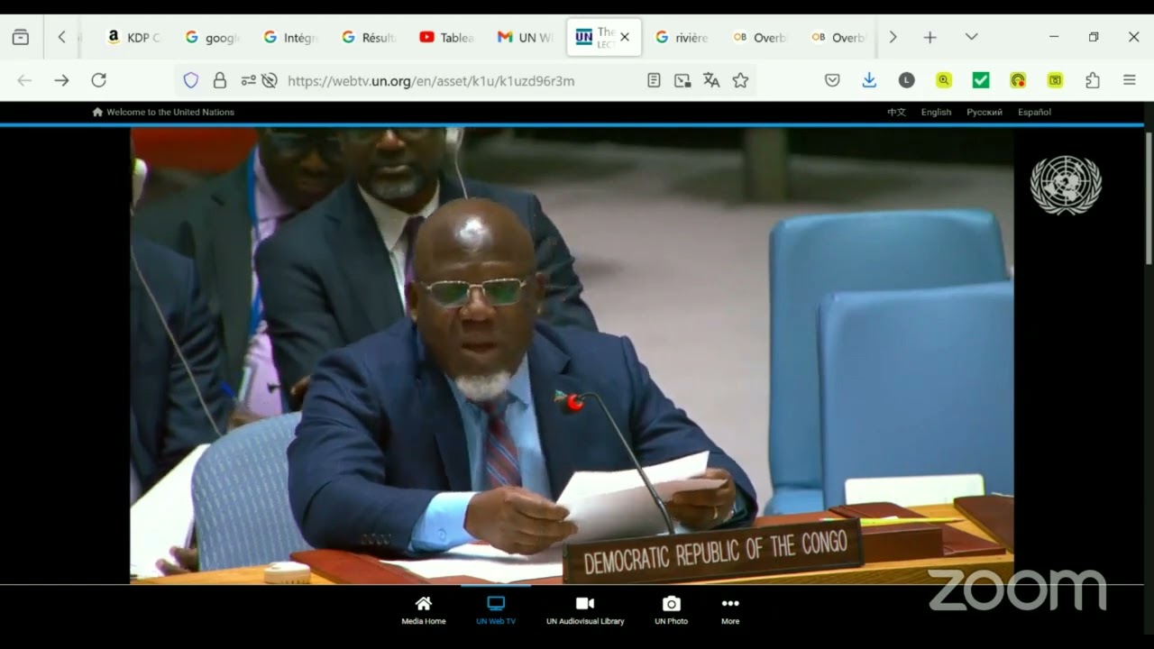 DÉCLARATION DU REPRÉSENTANT PERMANENT DE LA RDC, SEM ZENON MUKONGO AU CONSECUR ONU 8/7/2024