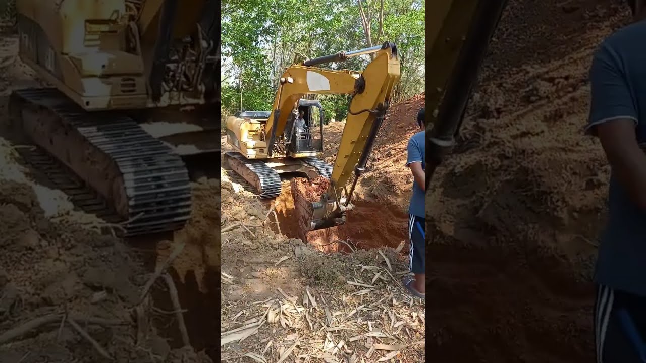 ขุดบ่อบาดาล วางท่อ100×50 งานนี้สุดมือแบคโฮ