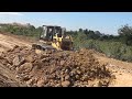 Awesome Construction Machines Building Road Power Dozer Zoomlion Pushing Dirt with Truck Unloading