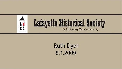 Ruth Dyer -- August 1st, 2009