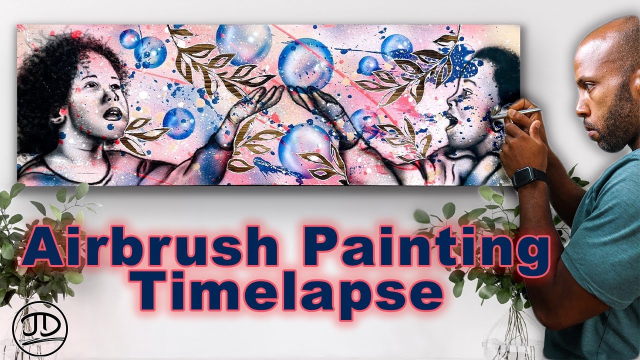 Airbrushing Wooden Canvas Time Lapse Painting Airbrush Painting for