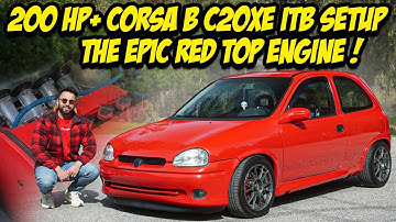 200 HP+ Opel Corsa B GSI C20XE SWAP / EPIC ITB SOUND / The German K20 ! / Autobahn Acceleration