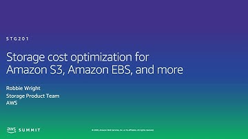 AWS AMER Summit 2020 | Storage cost optimization for Amazon S3, Amazon EBS, and more