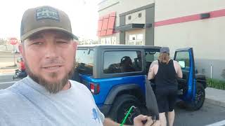 HOW TO UNLOCK A TWO DOOR JEEP WRANGLER-KEYS LOCKED INSIDE - YouTube