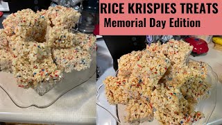 Happy Memorial Day! Red White and BLUE MARSHMALLOWS#EricandTeresa #RiceKrispies #MemorialDayTreats