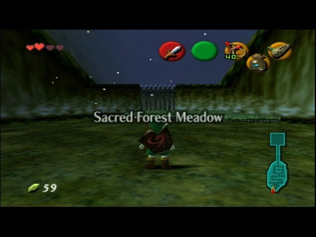 The Legend of Zelda Ocarina of Time - Lost Woods & Sacred Forest Meadow  (Link joven)