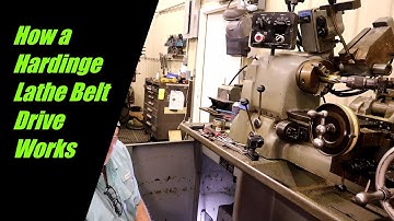How to adjust drive belts on  Hardinge Lathe.
