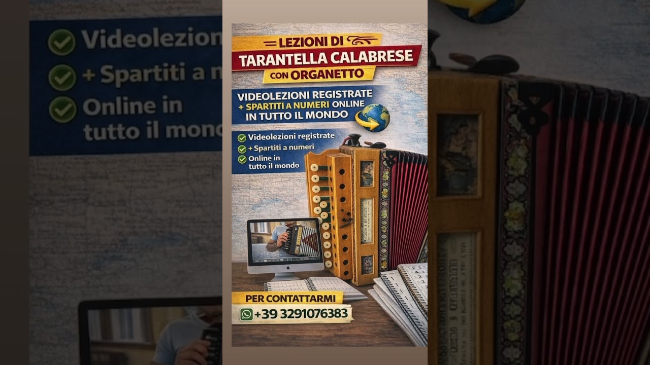 Corso di organetto. Tarantella calabrese. #tarantellacalabrese #organetto #diatonicaccordion