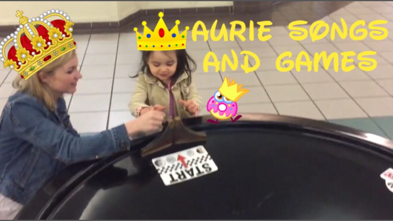 Giant Piggy Bank! Watch Aurie drop pennies down the spiraling vortex! AURIE SONGS AND GAMES