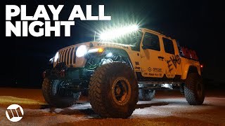 KC Gravity Pro6 LED Light Bar Installation and Testing on our Jeep Gladiator Truck JL Wrangler