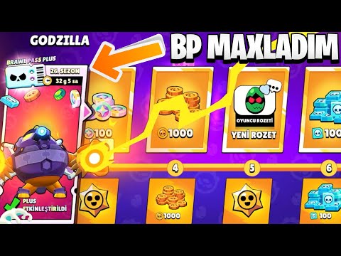 SEZON 26 Godzilla ÖDÜLLERİNİ TOPLADIM - Brawl Stars Brawl Pass