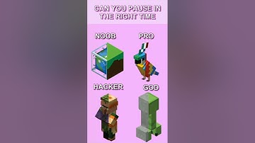 Can you pause at the right time? IMPOSSIBLE CHALLENGE | #shorts #minecraft #trending