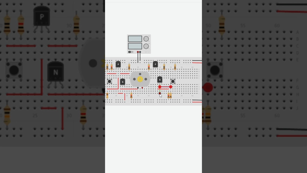 H-Bridge with NPN&PNP Transistors: Power Up Your Motors! #arduino #coding #transistor #electronics