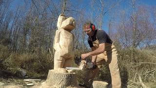 been on a bear carving kick this past week and while out in the bush cutting wood I became a chainsaw carver based on my little ...