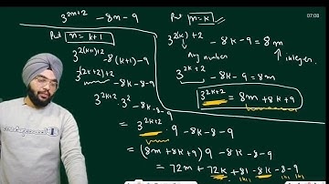 Use The Principle Induction to prove that || 3^(2n+2) -8n - 9 is divisible by 8 where n € N