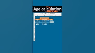 🔥Finding Age Using Excel Function | Datedif formula 😲#Shorts