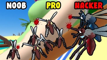 Pinker Lab | NOOB vs PRO vs HACKER vs GOD in HIGHEST MOSQUITO EVOLUTION UNLOCKED? - Moshquito! 3D