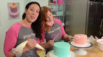 Buttercream Polka Dots , White Flower Cake Shoppe