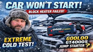 Car Won’t Start in Extreme Cold ❄️ Testing GOOLOO GT4000S Jump Starter