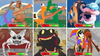 Poppy Playtime Chapter 1, 2, 3, 4, 5, 6 vs Dark Pals The 1st Floor All CHASES Bosses With HEALTHBARS