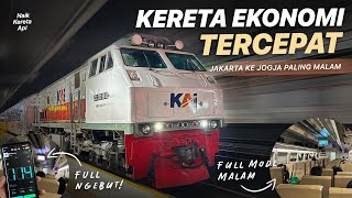 KERETA EKONOMI NYAMAN TERCEPAT JAKARTA-JOGJA JADWAL MALAM ⚡ Naik KA Mataram Premium Full Ngebut