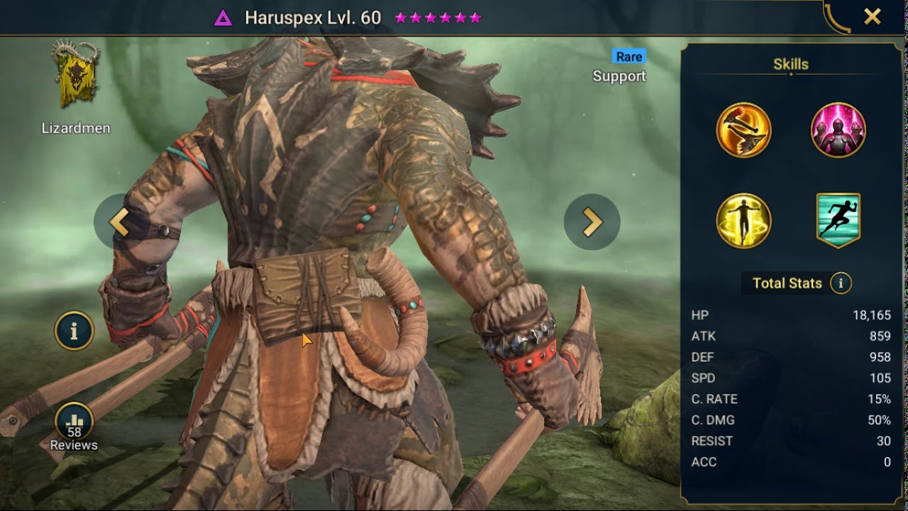 Raid Shadow Legends Hero Showcase Haruspex lv 60