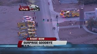 Surprise for retiring fire department