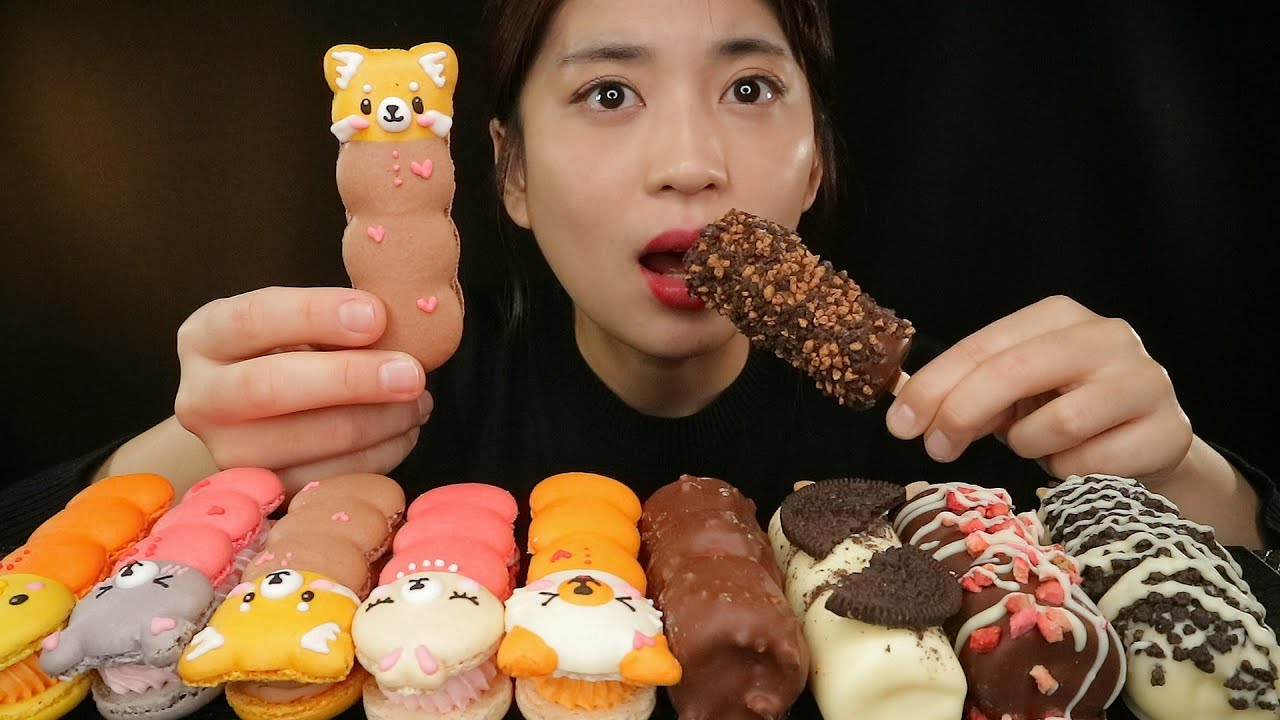 Eating show) 마시멜로빼빼로, 캐릭터마카롱빼빼로 Marshmallow Pepero, Macaronㅣペペロ