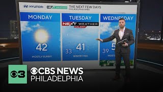 Cold Monday in Philadelphia area, tracking the NEXT weather maker