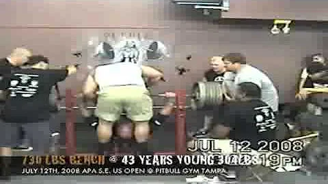 Monsta Athlete BIG JIM HOSKINSON'S 730lbs Bench