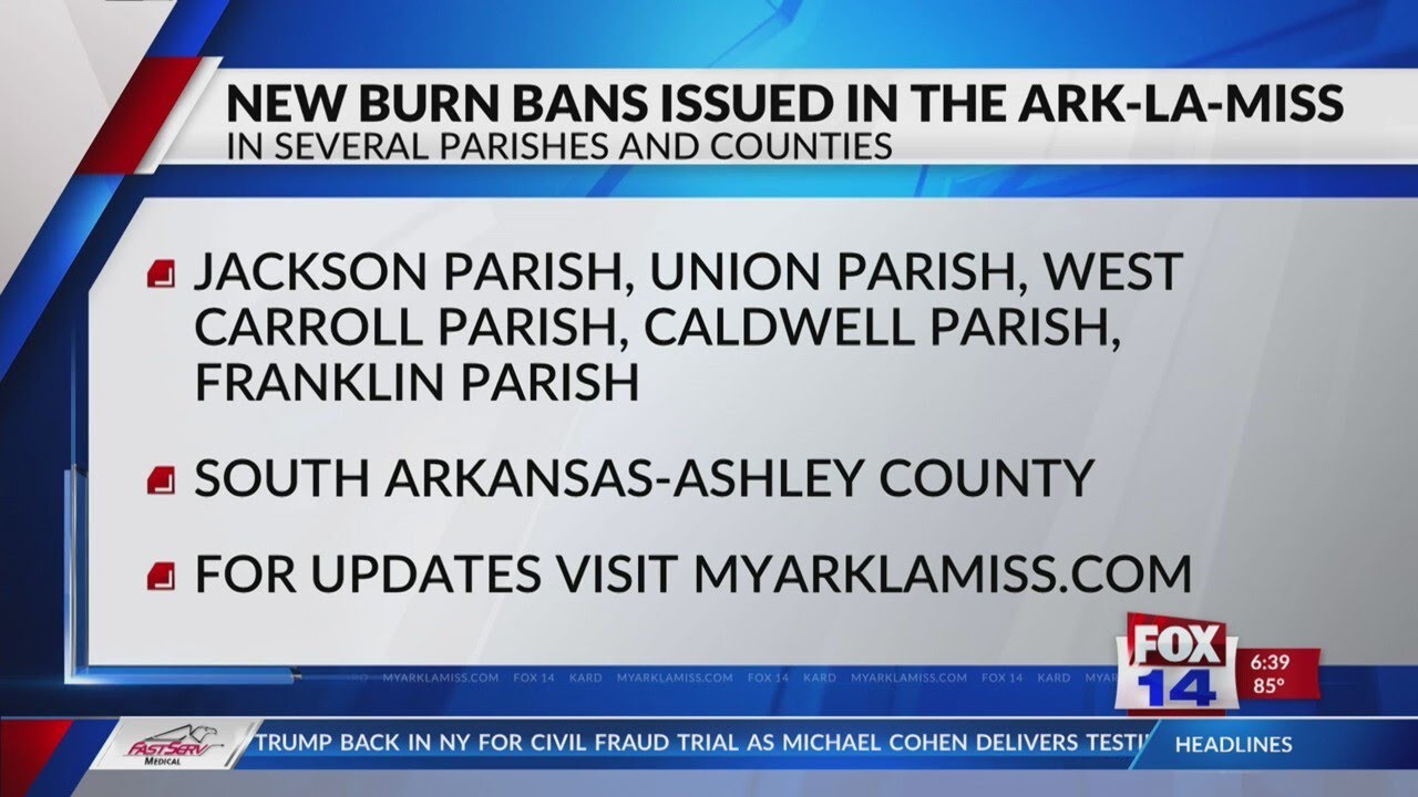 New burn bans issued in the Ark-La-Miss - YouTube