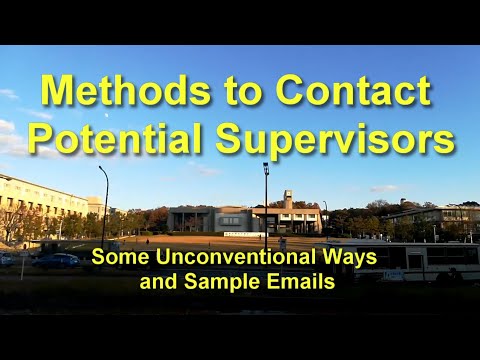 Best and Unusual Methods to Contact Graduate Supervisor with actual Email Samples