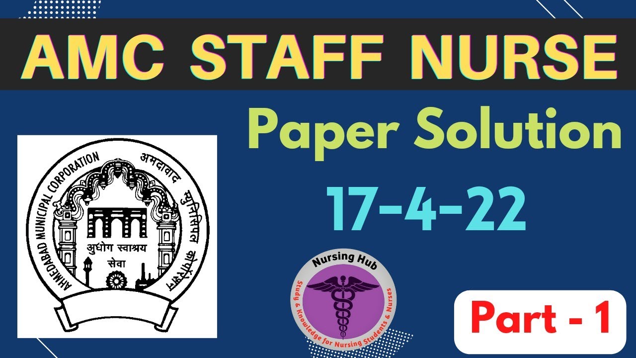 Ahmedabad Municipal Corporation Staff Nurse Paper Solution AMC STAFF